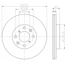 8DD 355 112-981 HELLA PAGID Тормозной диск