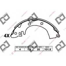 BS1344 DJ PARTS Комплект тормозных колодок