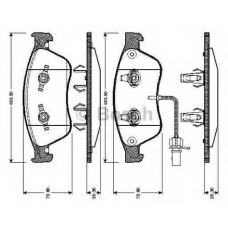 0 986 TB2 868 BOSCH Комплект тормозных колодок, дисковый тормоз