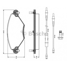 0 986 TB2 399 BOSCH Комплект тормозных колодок, дисковый тормоз