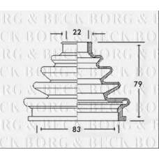 BCB2301 BORG & BECK Пыльник, приводной вал