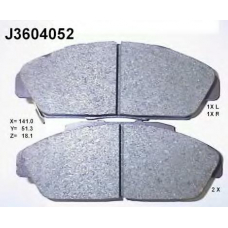 J3604052 NIPPARTS Комплект тормозных колодок, дисковый тормоз