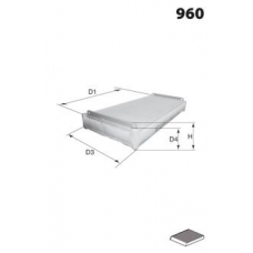 ELR7510 MECAFILTER Фильтр, воздух во внутренном пространстве