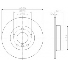 8DD 355 102-601 HELLA Тормозной диск