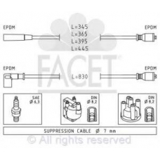 4.8839 FACET Комплект проводов зажигания