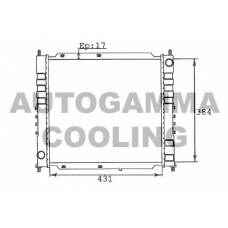 100421 AUTOGAMMA Радиатор, охлаждение двигателя