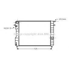 OLA2239 AVA Радиатор, охлаждение двигателя