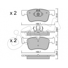 822-960-0 CIFAM Комплект тормозных колодок, дисковый тормоз