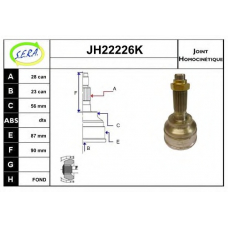 JH22226K SERA Шарнирный комплект, приводной вал