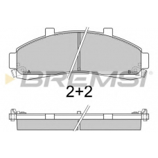 BP2829 BREMSI Комплект тормозных колодок, дисковый тормоз
