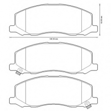 573326B BENDIX Комплект тормозных колодок, дисковый тормоз