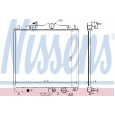67100 NISSENS Радиатор, охлаждение двигателя