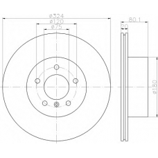 8DD 355 121-761 HELLA Тормозной диск