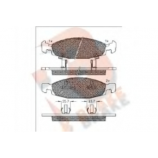 RB1398 R BRAKE Комплект тормозных колодок, дисковый тормоз