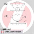 21848.200.1 ZIMMERMANN Комплект тормозных колодок, дисковый тормоз