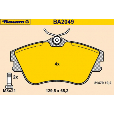 BA2049 BARUM Комплект тормозных колодок, дисковый тормоз