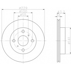 8DD 355 106-631 HELLA Тормозной диск