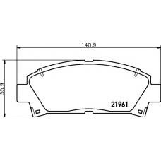 8DB 355 016-721 HELLA PAGID Комплект тормозных колодок, дисковый тормоз