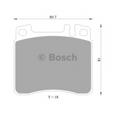 0 986 AB4 439 BOSCH Комплект тормозных колодок, дисковый тормоз