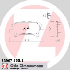 23967.155.1 ZIMMERMANN Комплект тормозных колодок, дисковый тормоз
