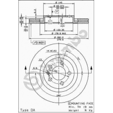 09.7012.14 BREMBO Тормозной диск