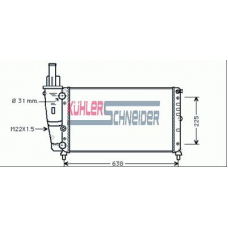 1715801 KUHLER SCHNEIDER Радиатор, охлаждение двигател