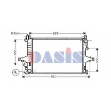 220001N AKS DASIS Радиатор, охлаждение двигателя