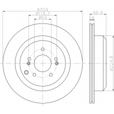 8DD 355 118-531 HELLA PAGID Тормозной диск