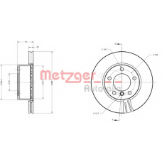 6110595 METZGER Тормозной диск