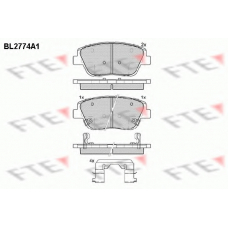 BL2774A1 FTE Комплект тормозных колодок, дисковый тормоз