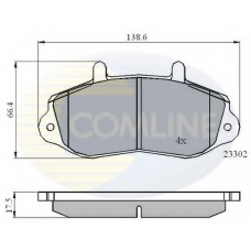 CBP01021 COMLINE Комплект тормозных колодок, дисковый тормоз