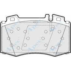 PAD1153 APEC Комплект тормозных колодок, дисковый тормоз