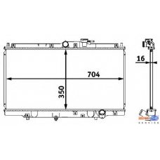 8MK 376 708-261 HELLA Радиатор, охлаждение двигателя