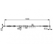 1 987 482 346 BOSCH Трос, стояночная тормозная система