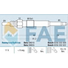 74145 FAE Свеча накаливания