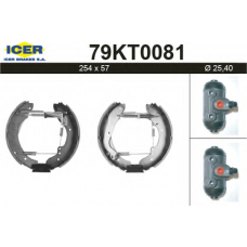 79KT0081 ICER Комплект тормозных колодок