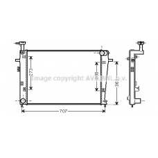 HY2275 AVA Радиатор, охлаждение двигателя