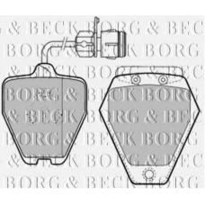 BBP1577 BORG & BECK Комплект тормозных колодок, дисковый тормоз