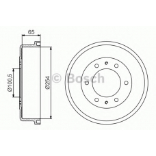 0 986 477 163 BOSCH Тормозной барабан