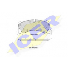 182206 ICER Комплект тормозных колодок, дисковый тормоз
