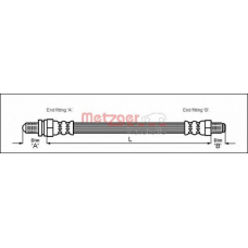 4112517 METZGER Тормозной шланг