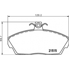 8DB 355 018-431 HELLA PAGID Комплект тормозных колодок, дисковый тормоз