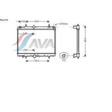 PEA2198 AVA Радиатор, охлаждение двигателя