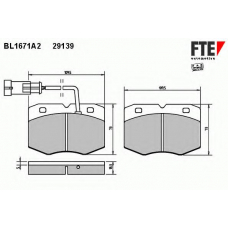 BL1671A2 FTE Комплект тормозных колодок, дисковый тормоз