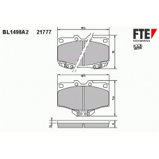 BL1498A2 FTE Комплект тормозных колодок, дисковый тормоз