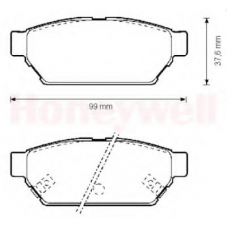 571943B BENDIX Комплект тормозных колодок, дисковый тормоз