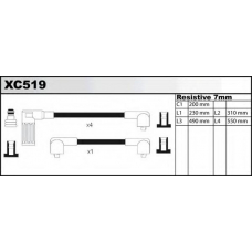 XC519 QUINTON HAZELL Комплект проводов зажигания