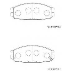 KD1615 ASIMCO Комплект тормозных колодок, дисковый тормоз
