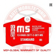 13046028772-SET-MS MASTER-SPORT Комплект тормозных колодок, дисковый тормоз