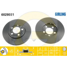 6411135 GIRLING Комплект тормозов, дисковый тормозной механизм